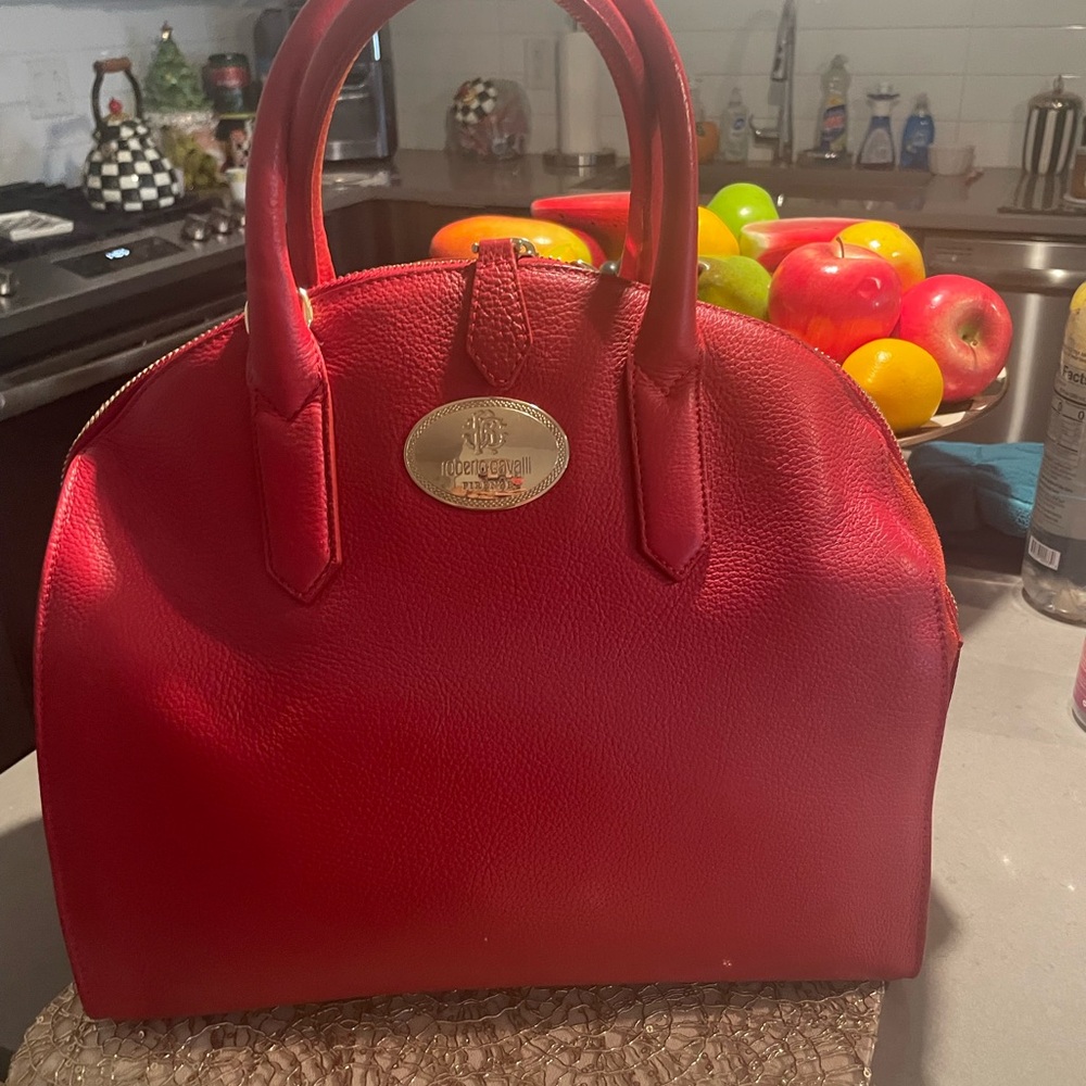 Gorgeous Roberto Cavalli Red Leather bag